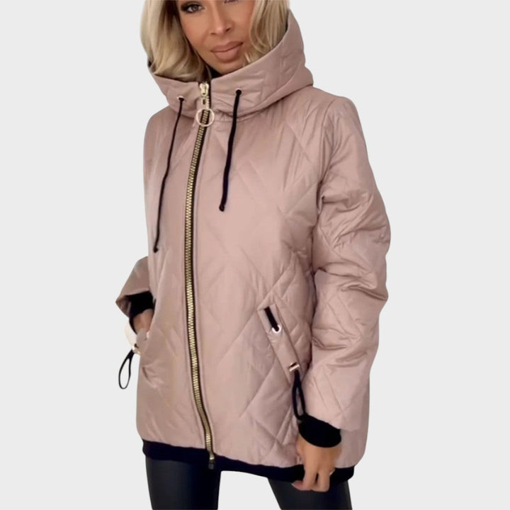 Marilyn - Quilted Hooded Zip Front Jacket