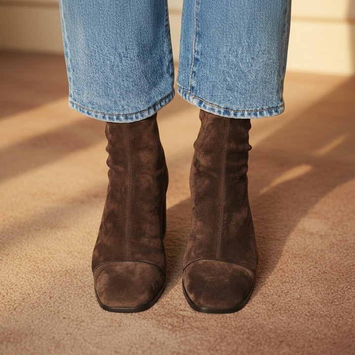 Victoria | Elegant Suede Ankle Boots