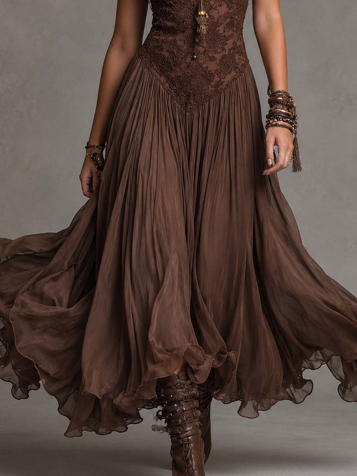 Olivia | Lace Corset Maxi Dress