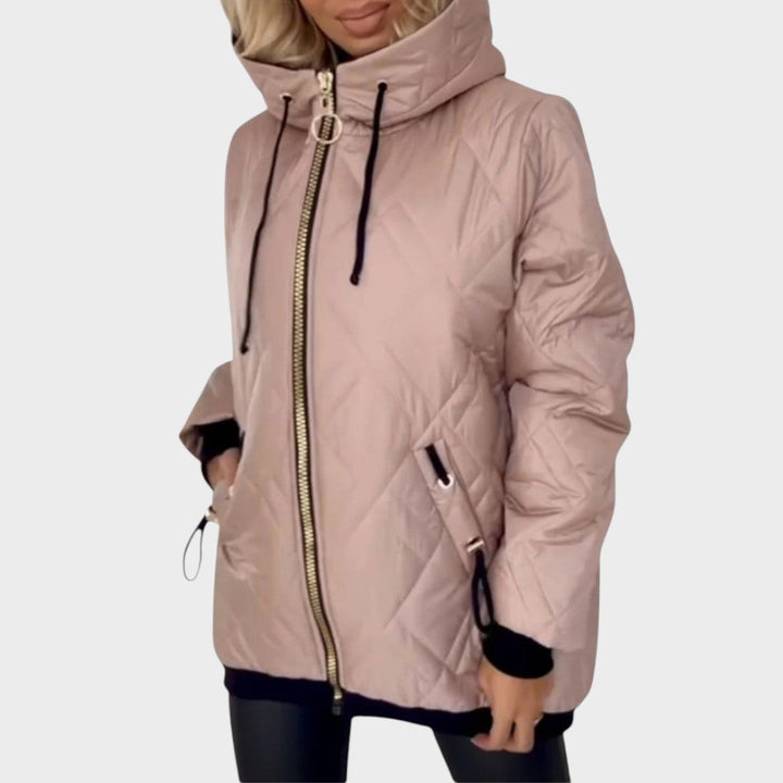 Marilyn - Quilted Hooded Zip Front Jacket