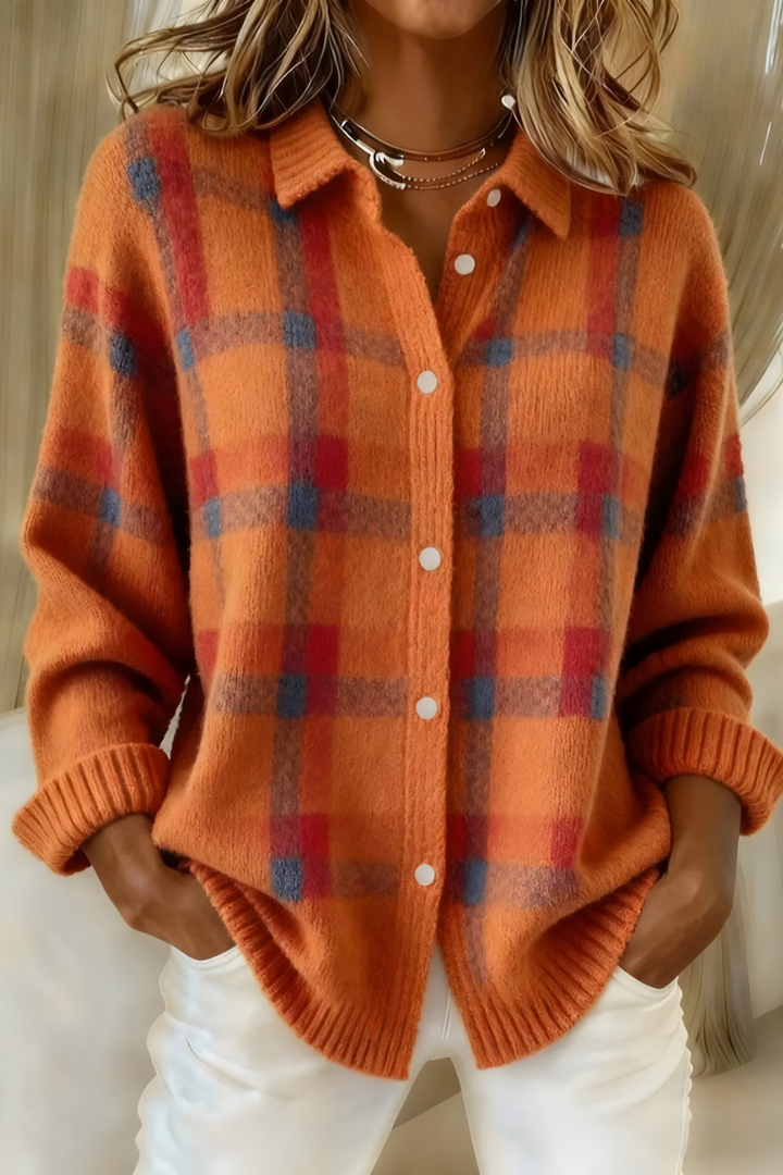 Tesa | Checkered Knitted Cardigan