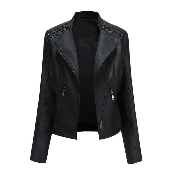 Marguerite™ | Women's Asymmetrical Grommet Moto Quilted Jacket