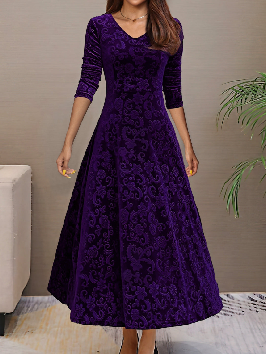 Denise | Holiday Velvet Elegance Dress