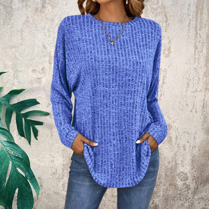 🌸Casual Long Sleeve Knit Sweater Soft Cotton Blend, Loose Fit & Multiple Colors!
