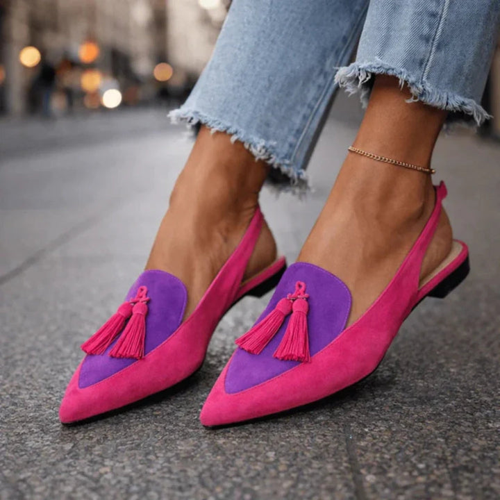 Valentina™ | Slingback Tassel Loafer Flat