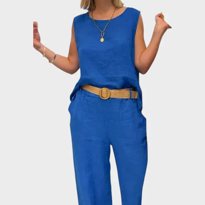 Paloma | Bohemian Sleeveless Top and Cropped Pants Co-Ord Set