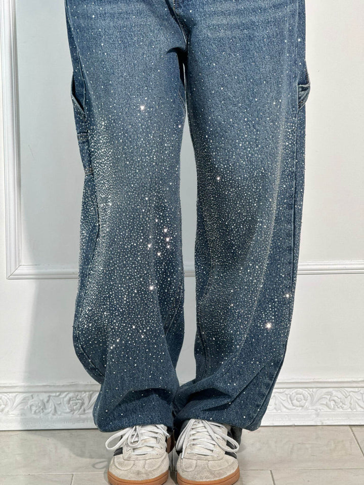 Ballon Timmerman Glanzende Denim Jeans