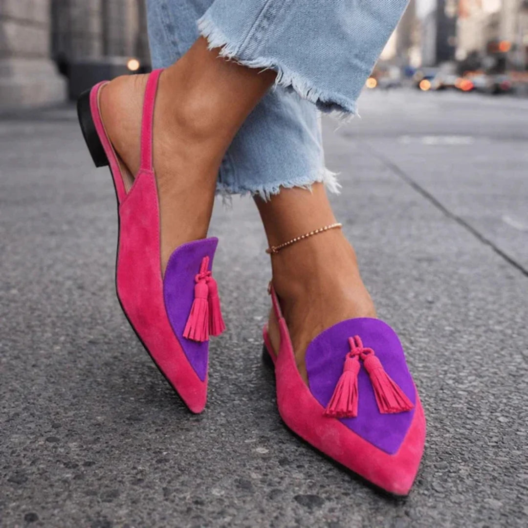Valentina™ | Slingback Tassel Loafer Flat