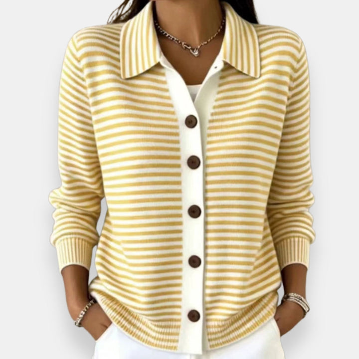 Jade™ Striped Button Cardigan