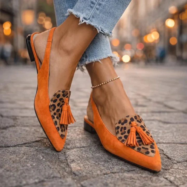 Valentina™ | Slingback Tassel Loafer Flat