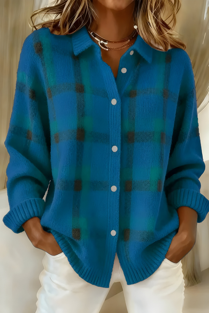 Tesa | Checkered Knitted Cardigan