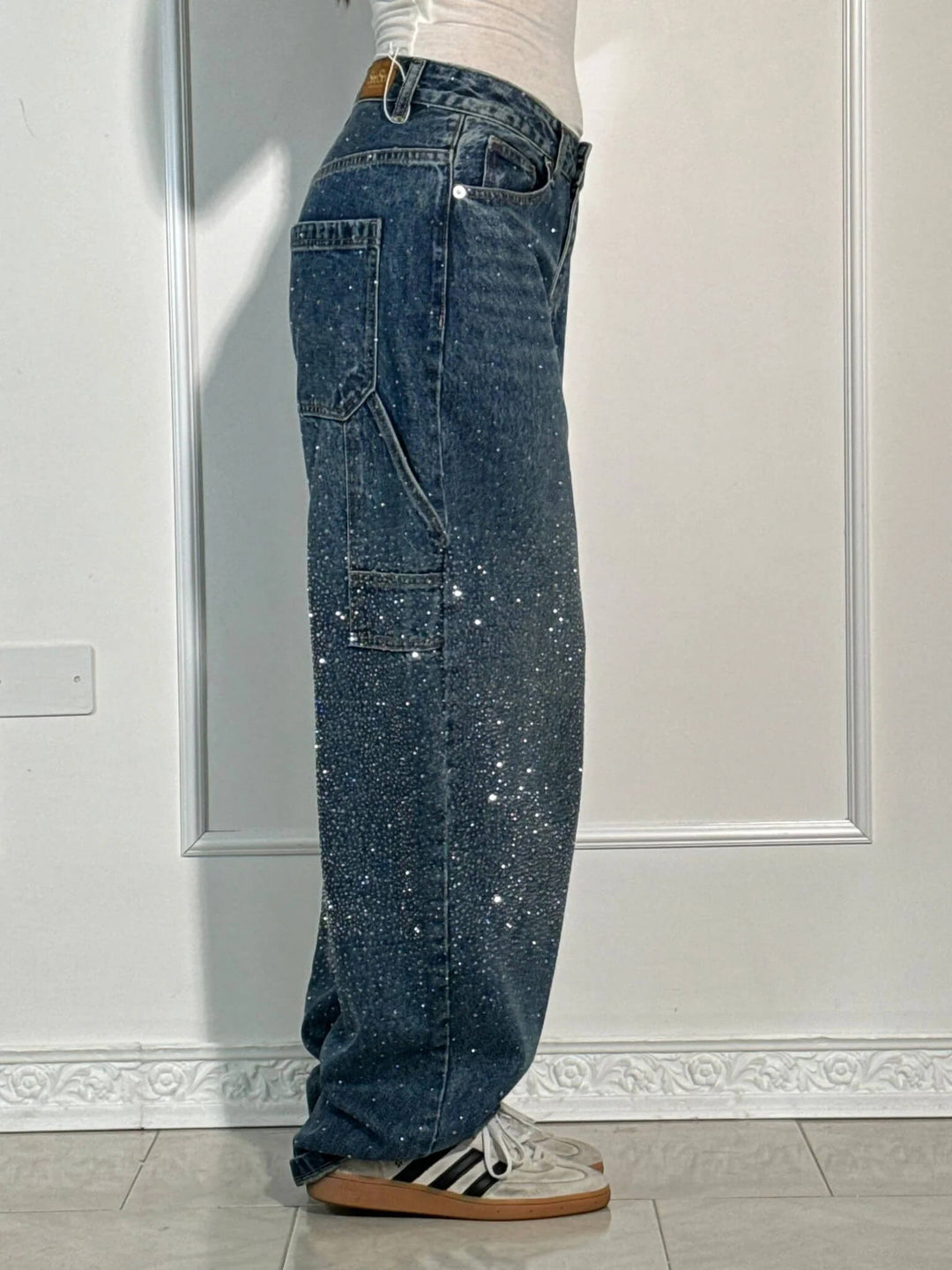 Ballon Timmerman Glanzende Denim Jeans