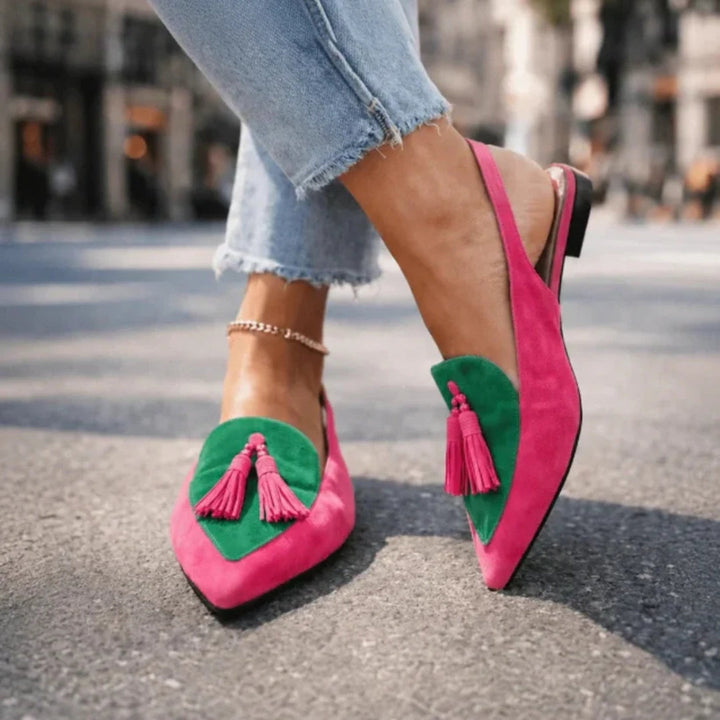 Valentina™ | Slingback Tassel Loafer Flat