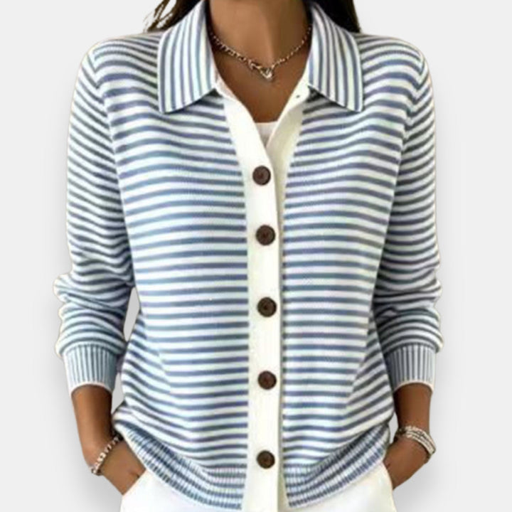 Jade™ Striped Button Cardigan