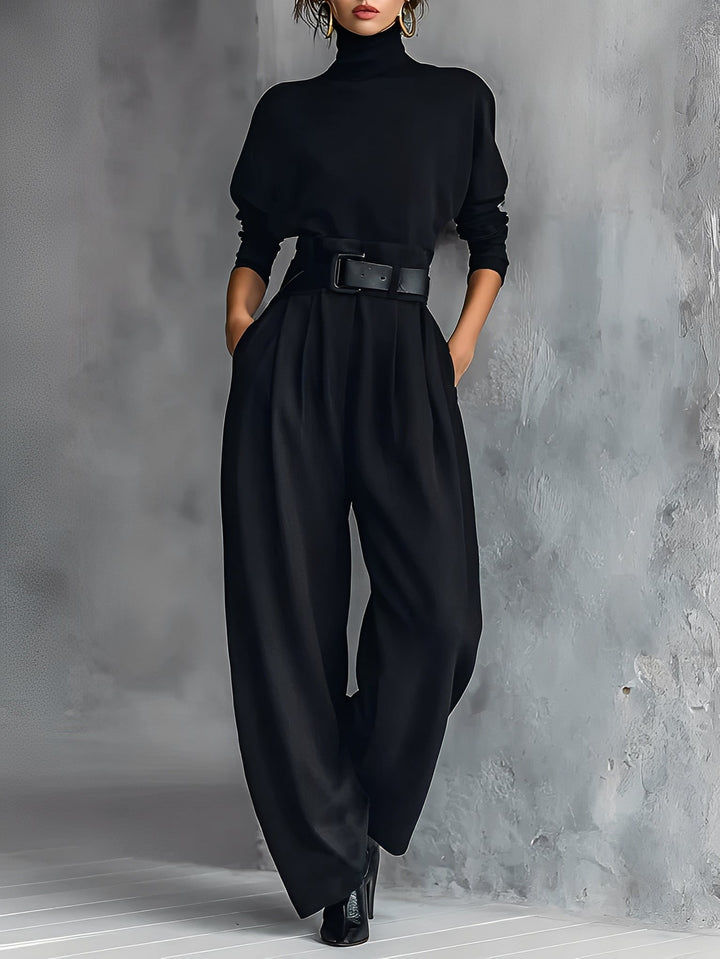 Maria – set with turtleneck and straight-leg pants