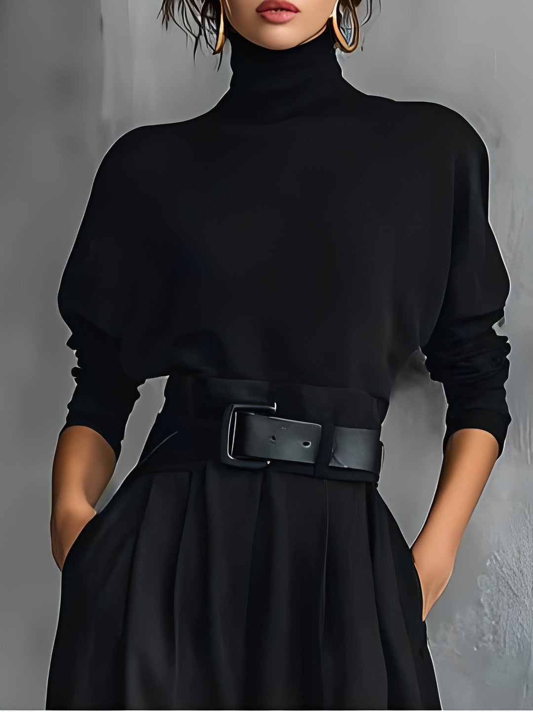 Maria – set with turtleneck and straight-leg pants
