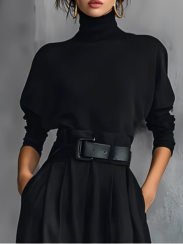 Maria – set with turtleneck and straight-leg pants