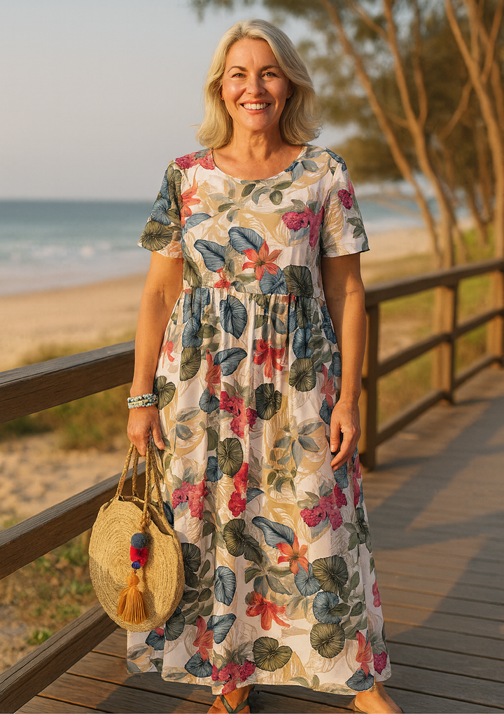 Lovi | Floral Flutter-Sleeve Midi