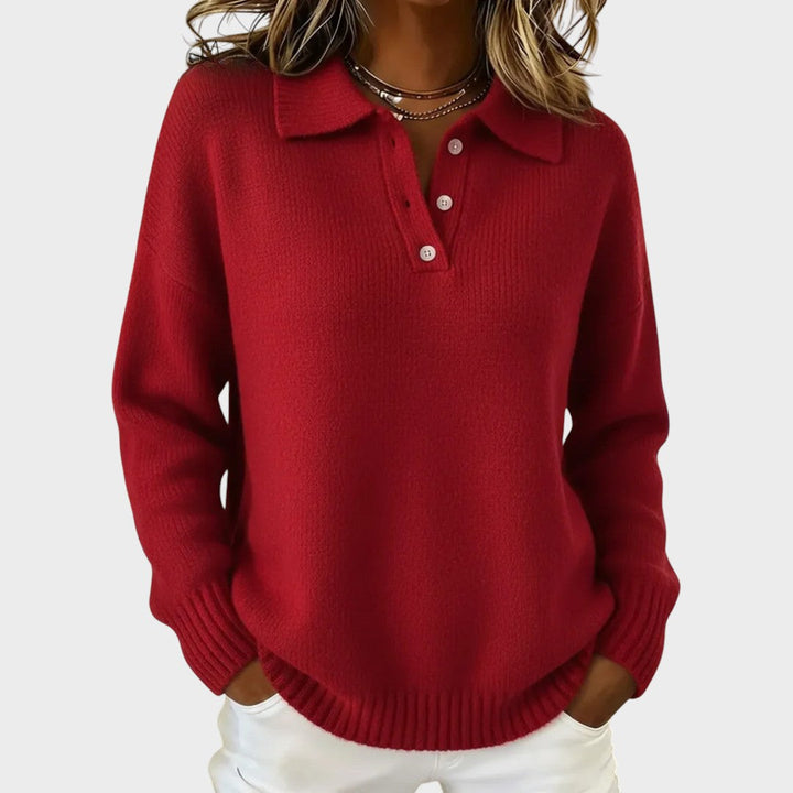 Emily – Elegant long-sleeved knit sweater