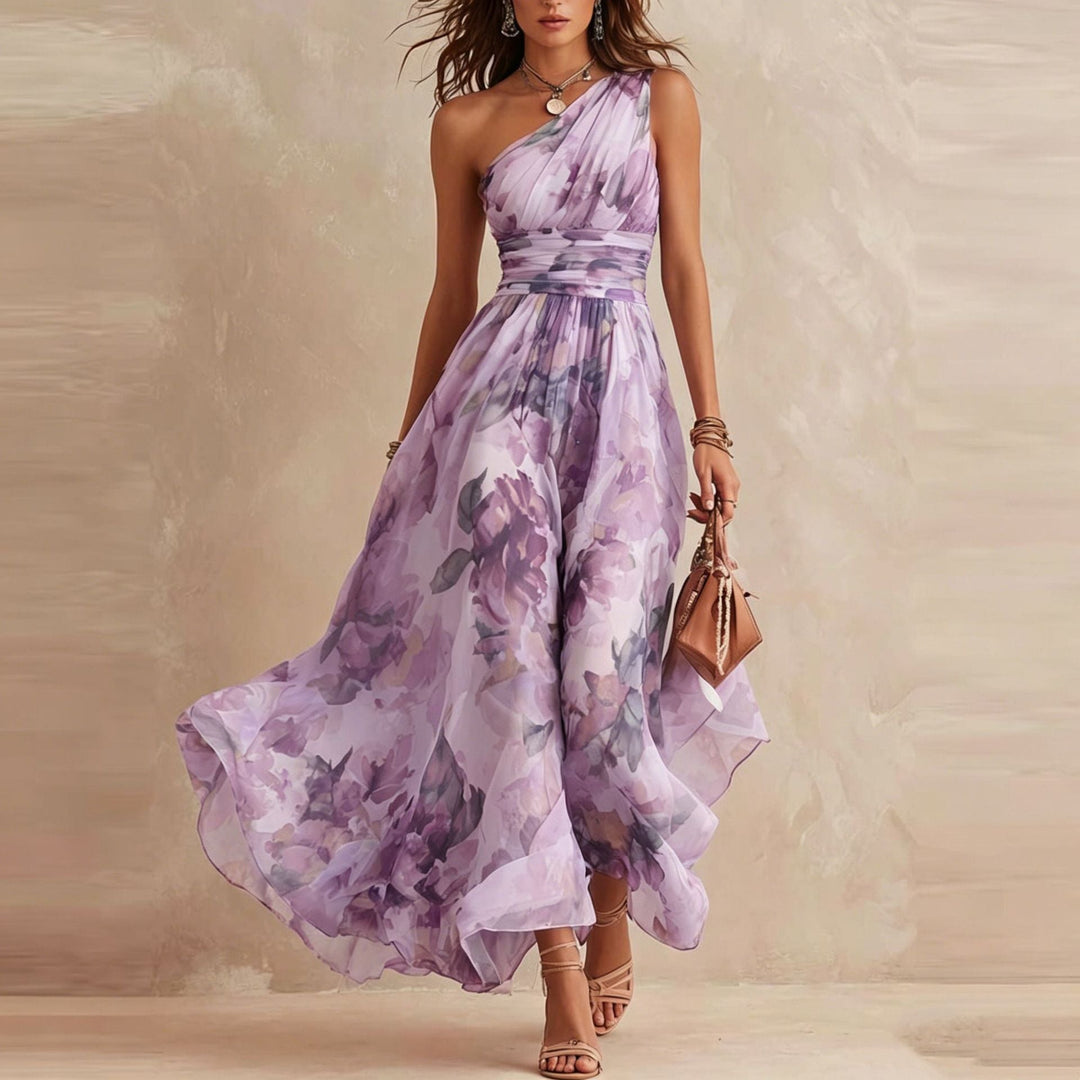 Maria | One-Shoulder Floral Dress