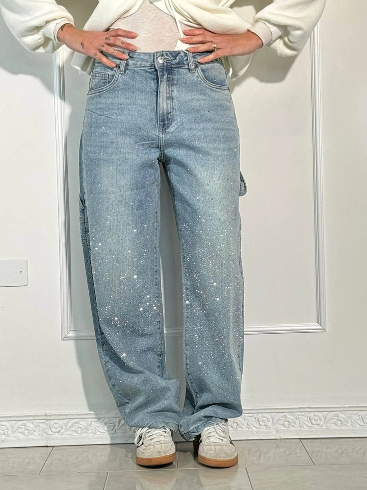 Ballon Timmerman Glanzende Denim Jeans