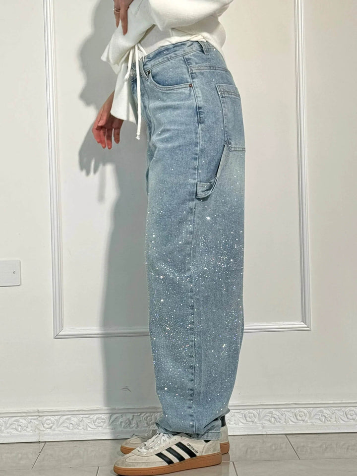 Ballon Timmerman Glanzende Denim Jeans