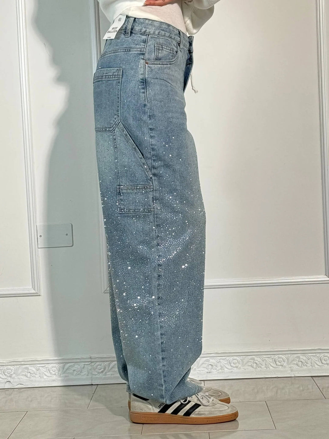 Ballon Timmerman Glanzende Denim Jeans