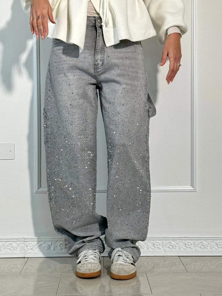Ballon Timmerman Glanzende Denim Jeans