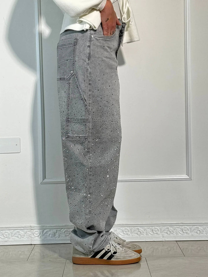 Ballon Timmerman Glanzende Denim Jeans