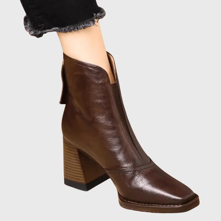Claudia | Luxury Ankle Boots with a Mid Heel