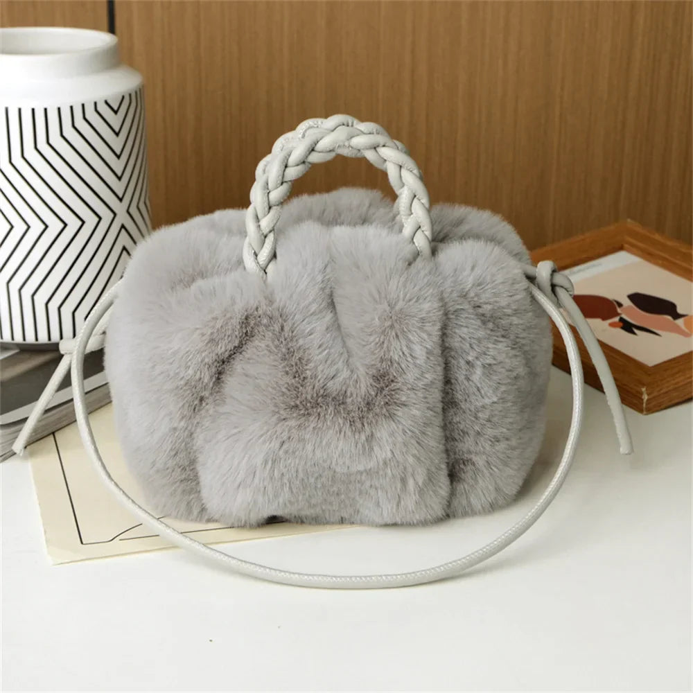 Marilyn | Plush Pumpkin Shoulder Tote