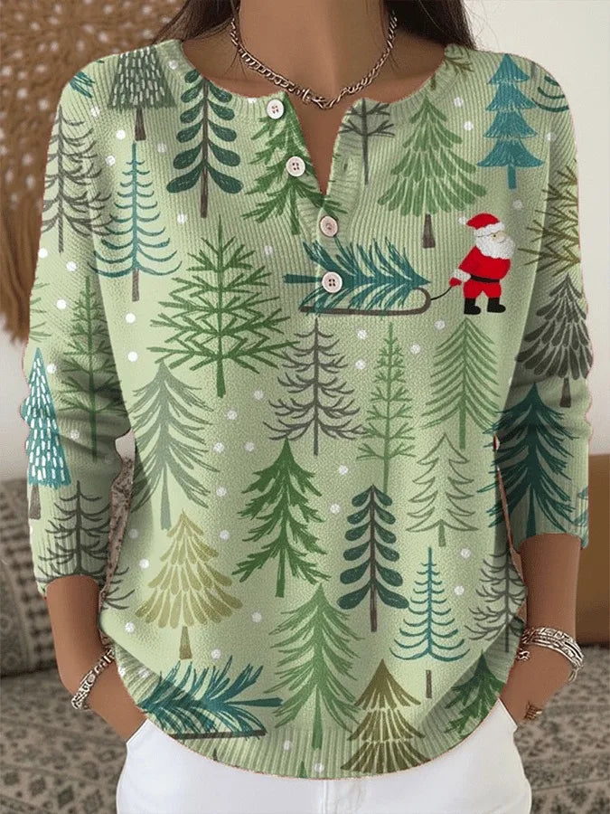 Hallie - Christmas jumper with buttons