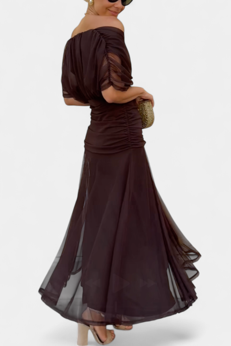 Ellison | Long Floral Dress with V-Neck
