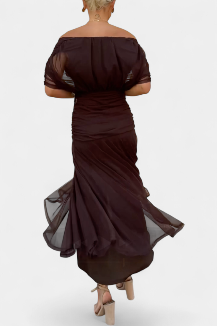 Ellison | Long Floral Dress with V-Neck
