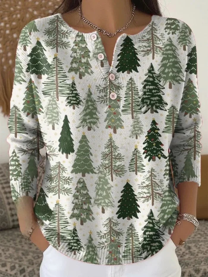 Hallie - Christmas jumper with buttons