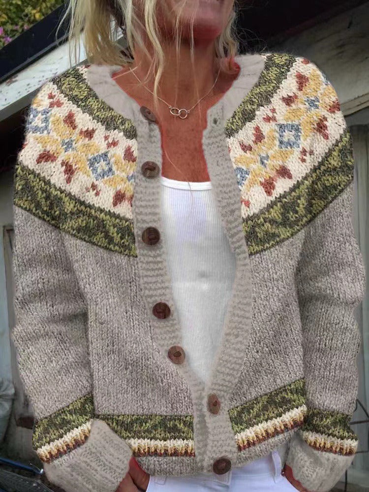 Autumn Cozy Vintage Cardigan