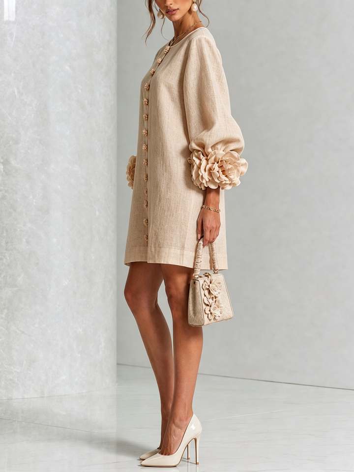 Florence Floral Button-Down Mini Dress