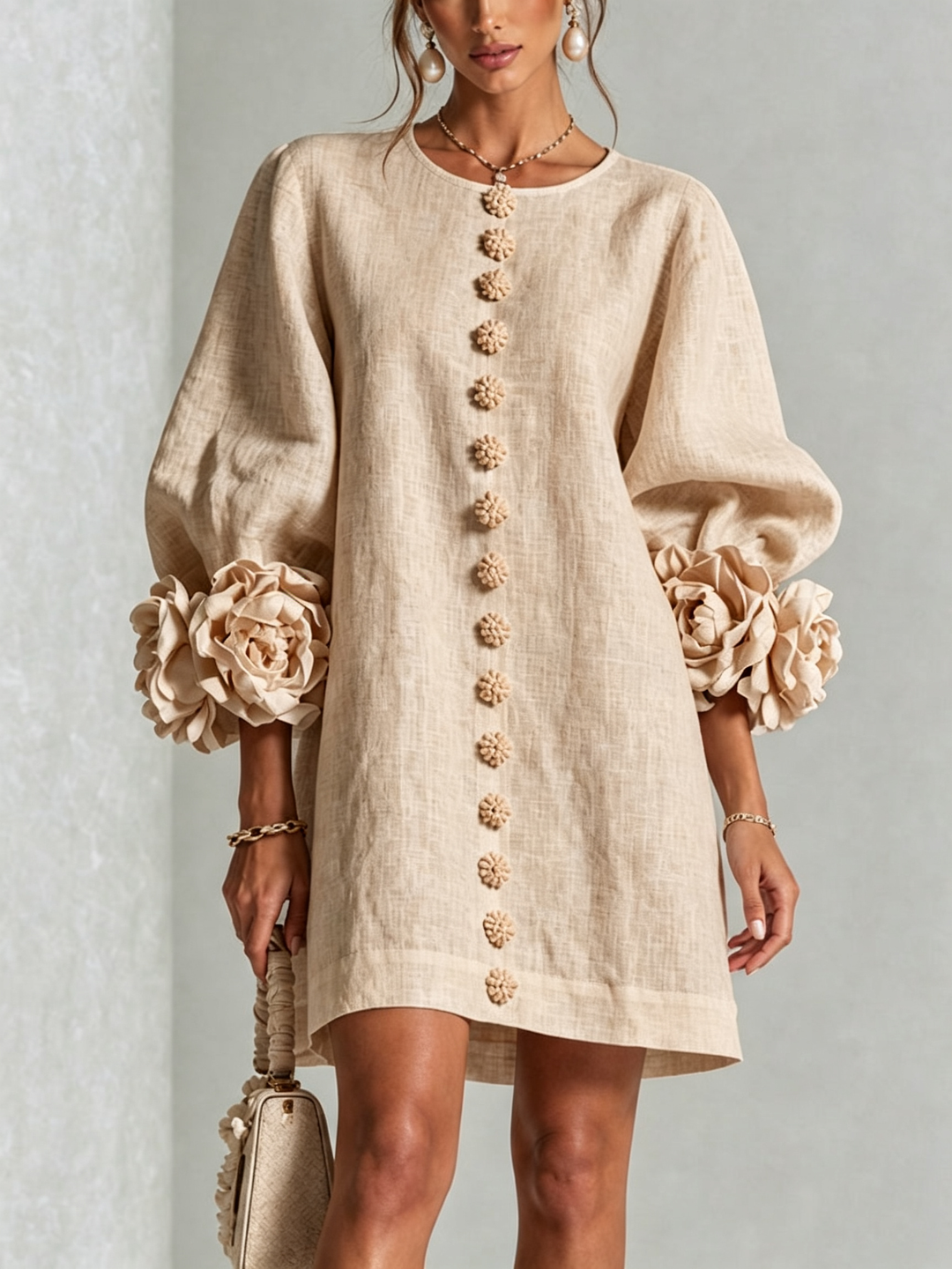 Florence Floral Button-Down Mini Dress