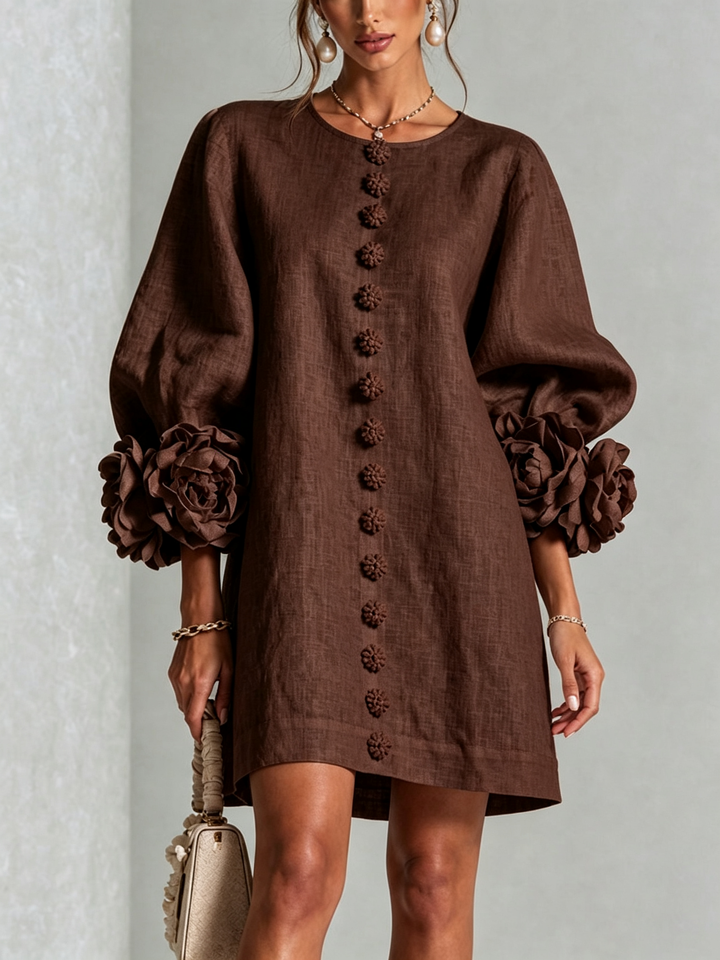 Florence Floral Button-Down Mini Dress