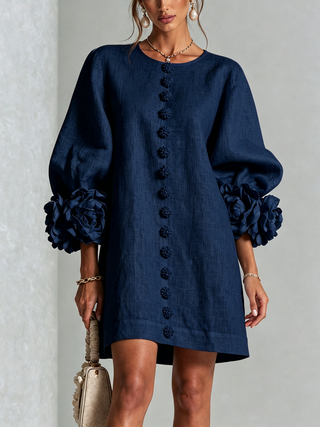 Florence Floral Button-Down Mini Dress