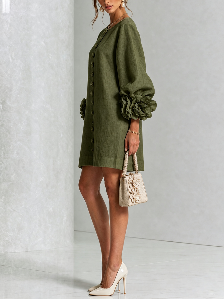 Florence Floral Button-Down Mini Dress