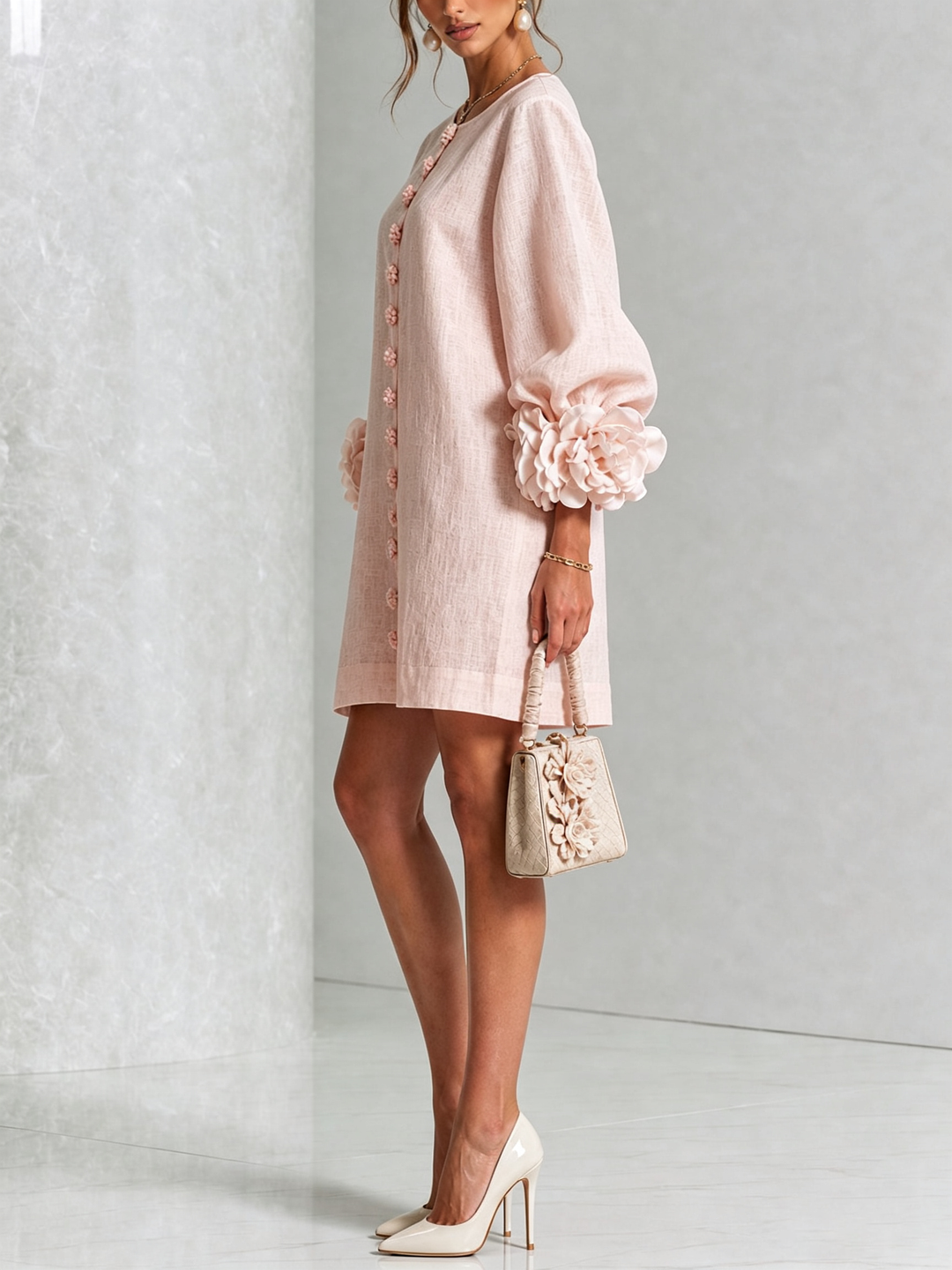Florence Floral Button-Down Mini Dress