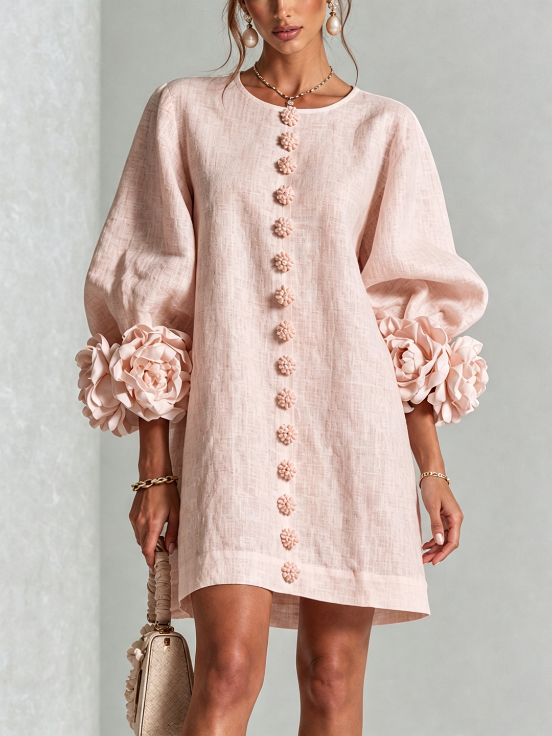 Florence Floral Button-Down Mini Dress