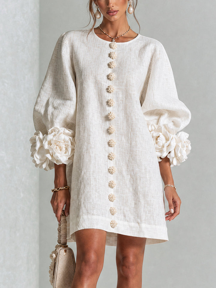 Florence Floral Button-Down Mini Dress