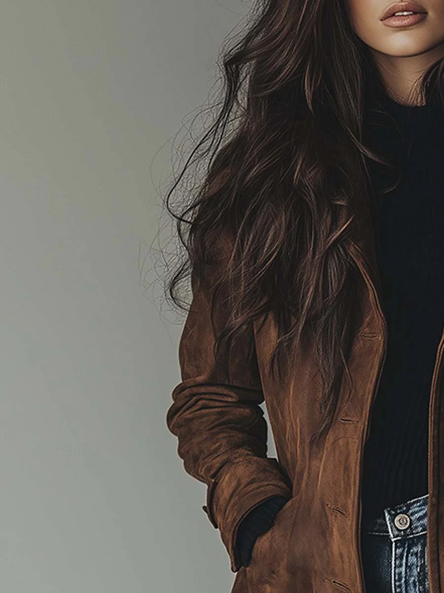 Teresa | Vintage Suede Trench Coat