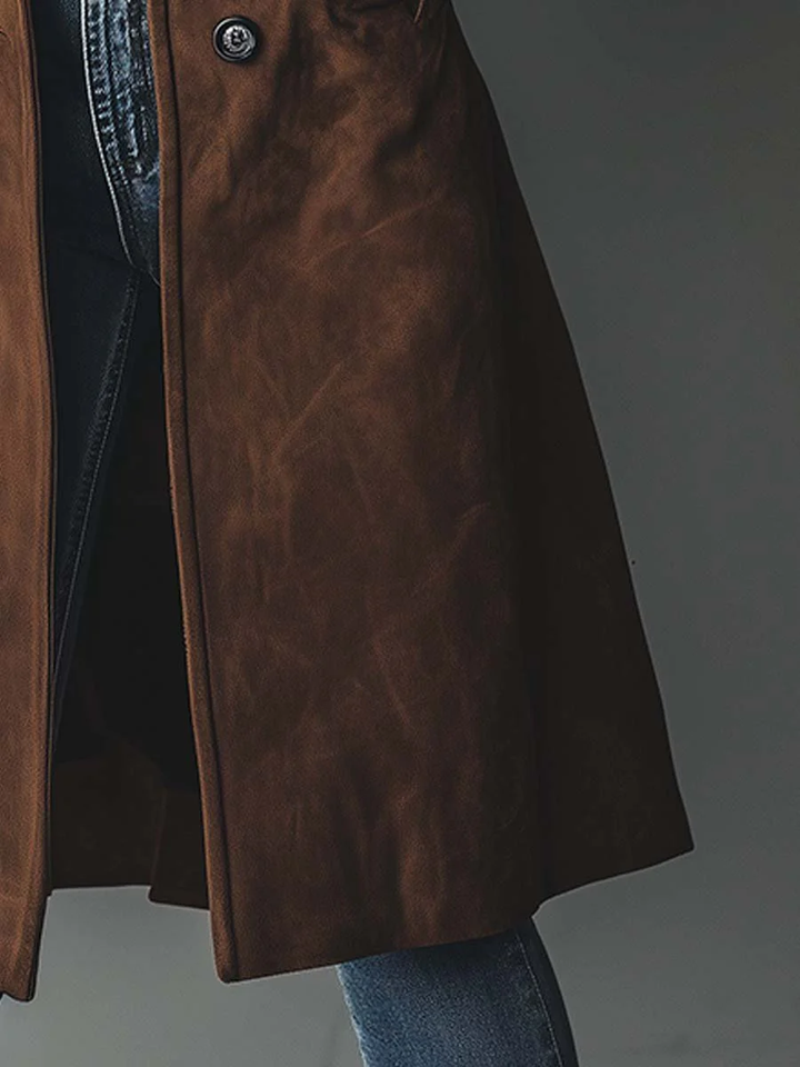 Teresa | Vintage Suede Trench Coat