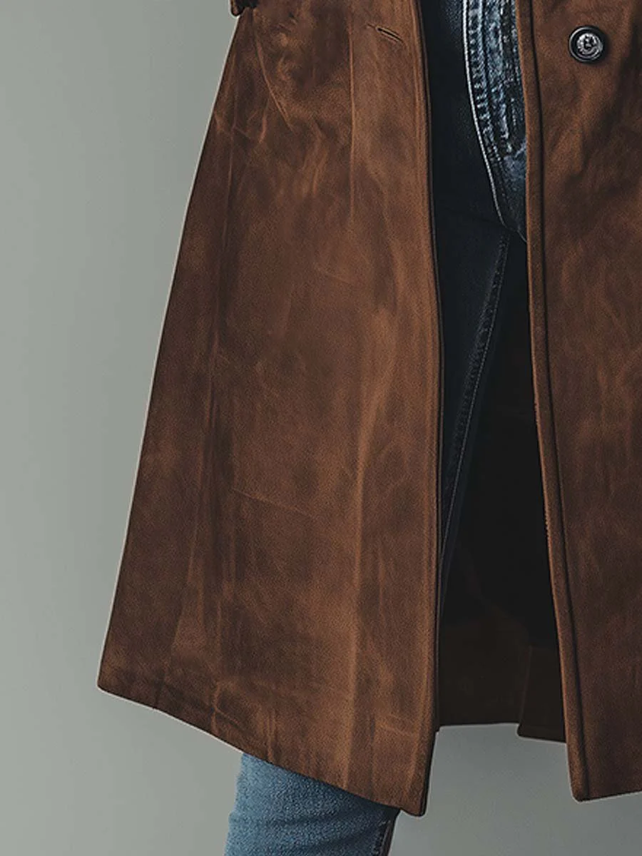 Teresa | Vintage Suede Trench Coat