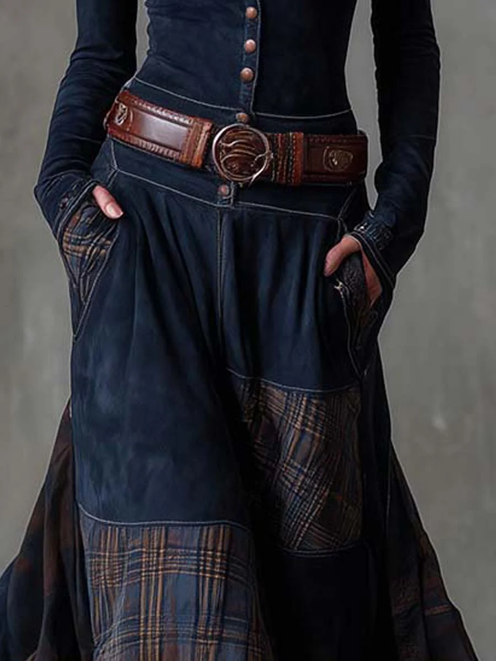 Azucena | Maxi Suede Dress with Belt