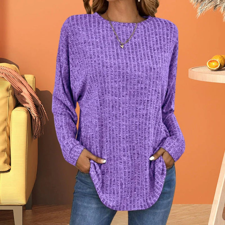 🌸Casual Long Sleeve Knit Sweater Soft Cotton Blend, Loose Fit & Multiple Colors!