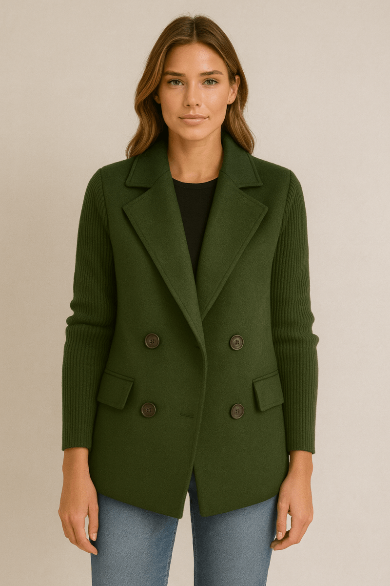 AMA | KNIT-SLEEVE BLAZER
